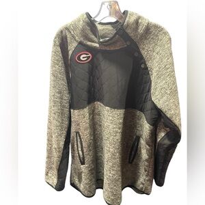Gameday  Gray Green heathered with Black accents Fleece Pullover‎